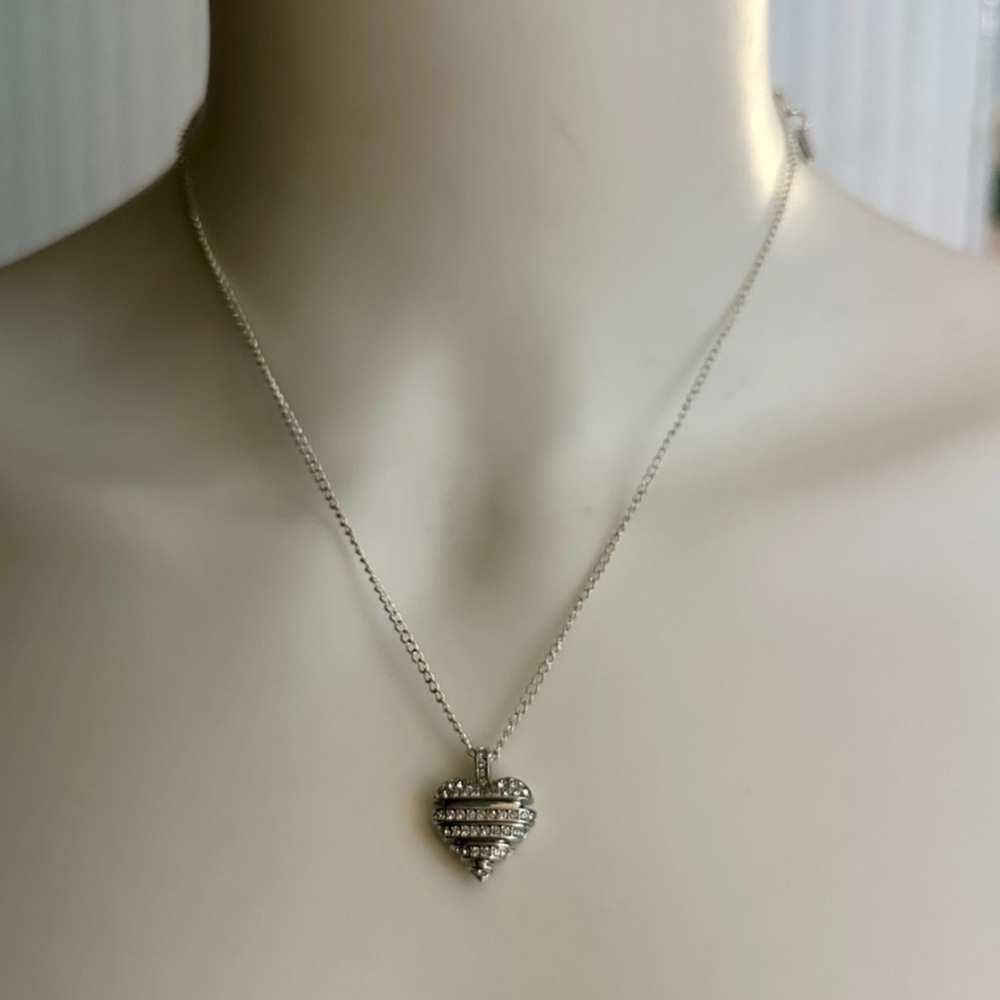 RARE Swarovski Silver Heart Necklace